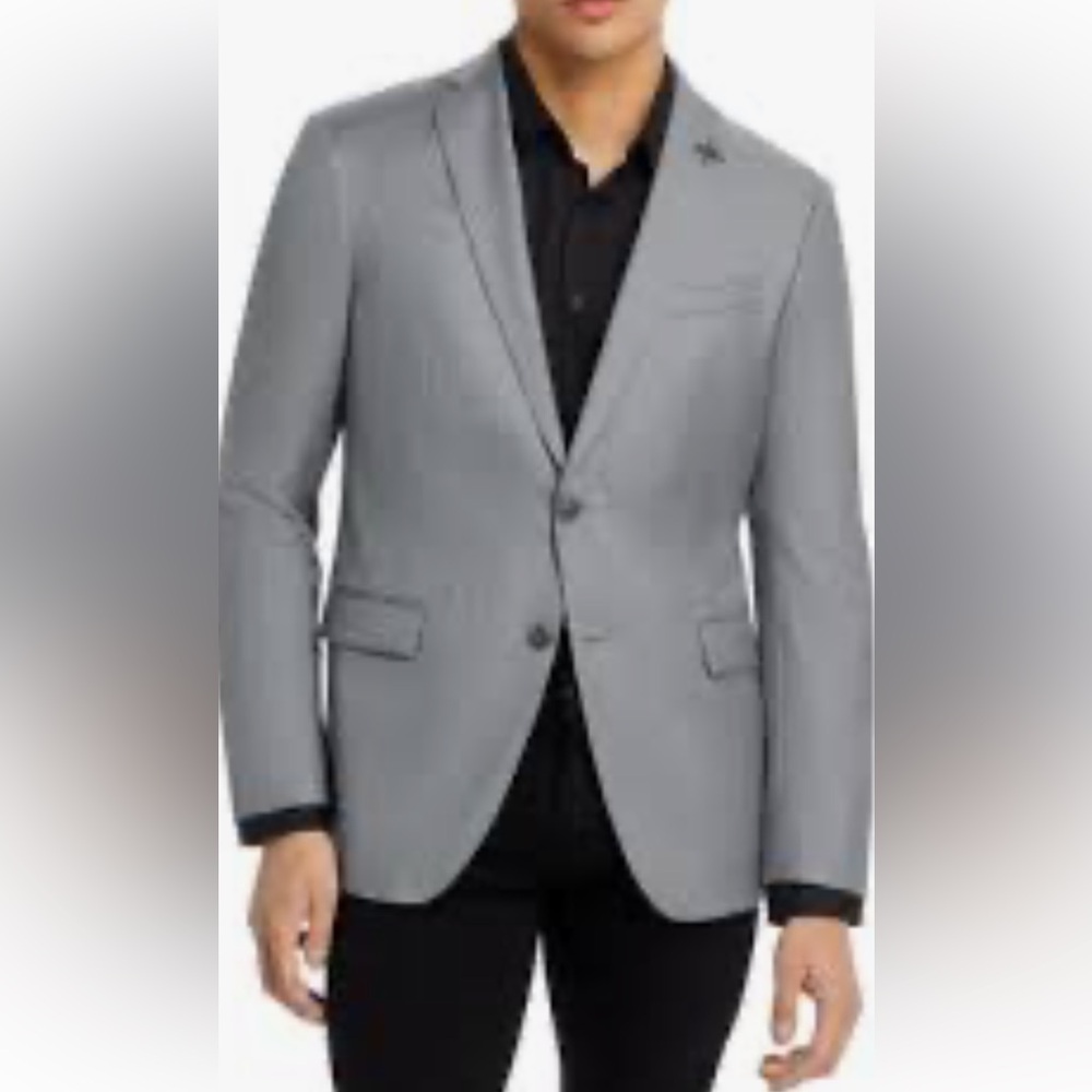 Uniqlo Men's Classic Gray Suit(Premium Wool slim fit blazer Size medium